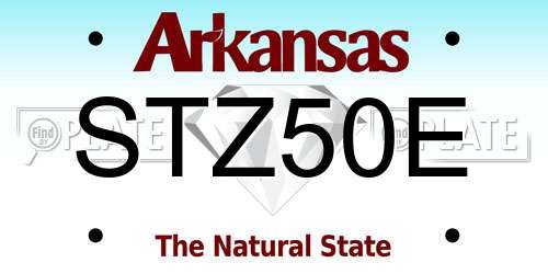 STZ50E Arkansas License Plate