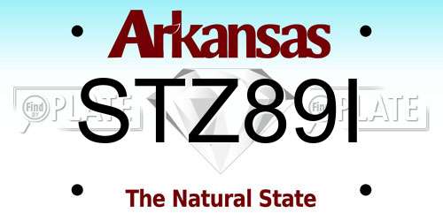 STZ89I Arkansas License Plate