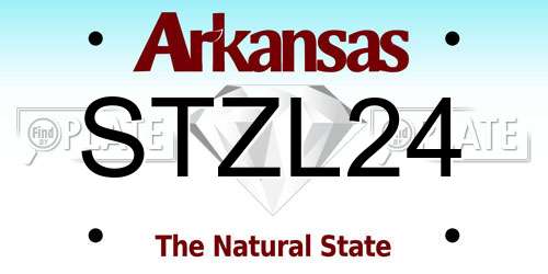 STZL24 Arkansas License Plate
