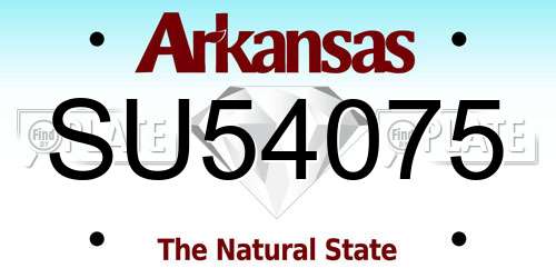 SU54075 Arkansas License Plate