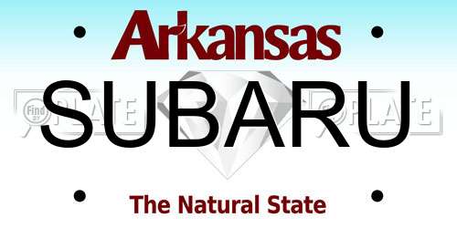SUBARU Arkansas License Plate