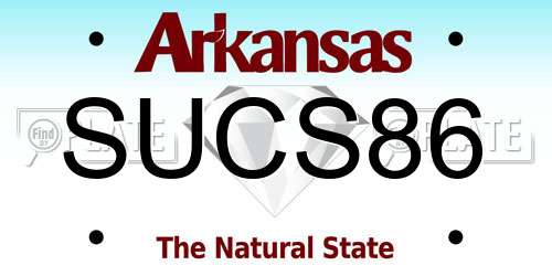 SUCS86 Arkansas License Plate