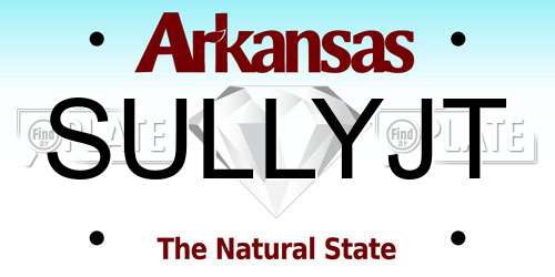 SULLYJT Arkansas License Plate