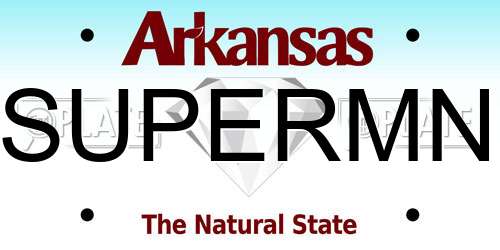 SUPERMN Arkansas License Plate
