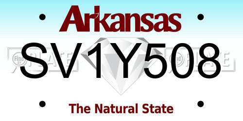 SV1Y508 Arkansas License Plate