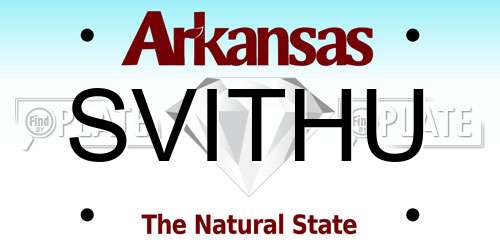 SVITHU Arkansas License Plate