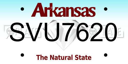 SVU7620 Arkansas License Plate