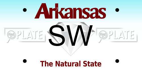 SW Arkansas License Plate
