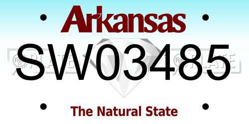 SW03485 Arkansas License Plate