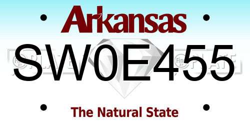SW0E455 Arkansas License Plate