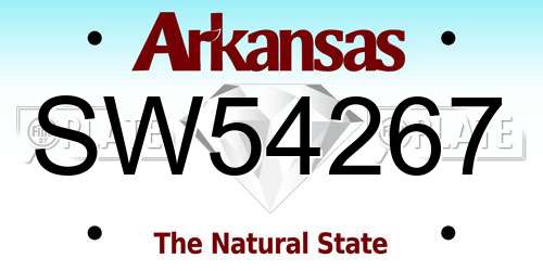 SW54267 Arkansas License Plate