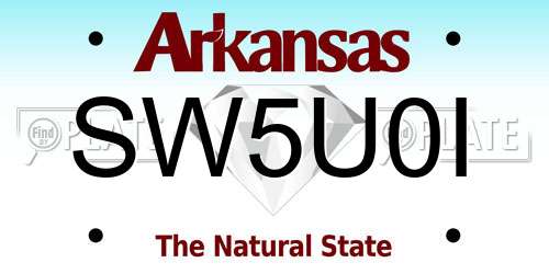 SW5U0I Arkansas License Plate