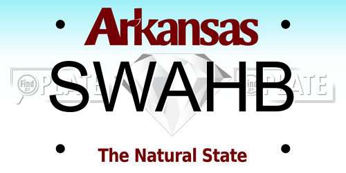 SWAHB Arkansas License Plate