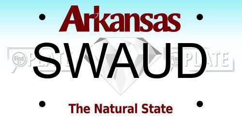 SWAUD Arkansas License Plate