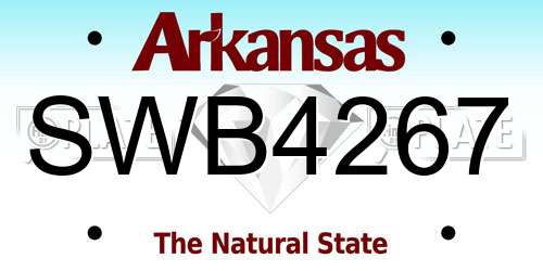 SWB4267 Arkansas License Plate