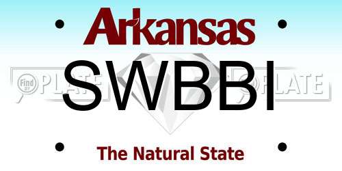 SWBBI Arkansas License Plate