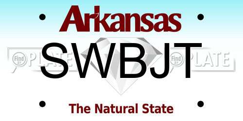 SWBJT Arkansas License Plate