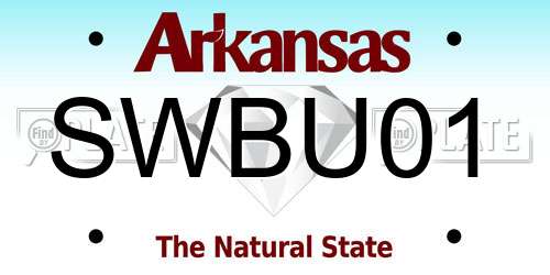 SWBU01 Arkansas License Plate