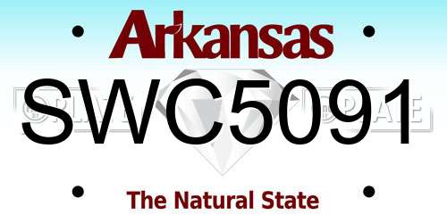 SWC5091 Arkansas License Plate