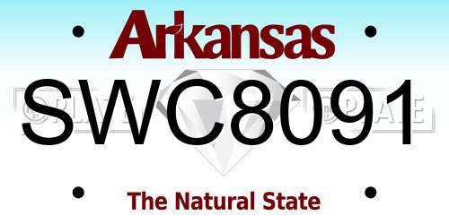SWC8091 Arkansas License Plate