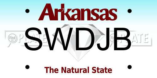 SWDJB Arkansas License Plate