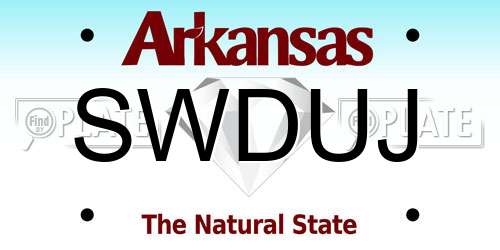 SWDUJ Arkansas License Plate