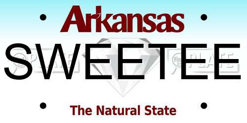 SWEETEE Arkansas License Plate