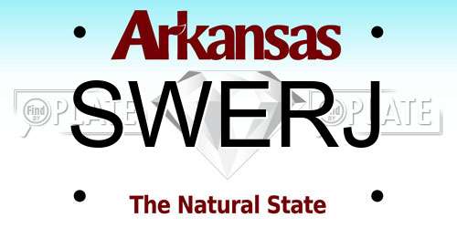 SWERJ Arkansas License Plate