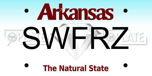 SWFRZ Arkansas License Plate