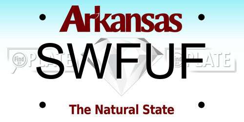 SWFUF Arkansas License Plate