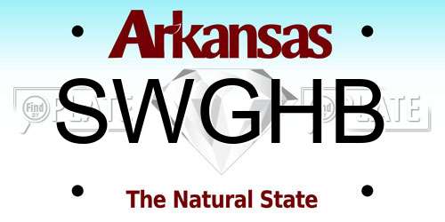 SWGHB Arkansas License Plate