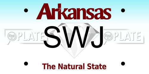 SWJ Arkansas License Plate