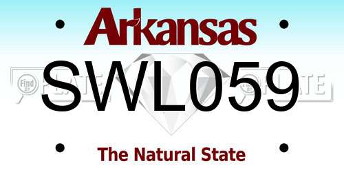 SWL059 Arkansas License Plate