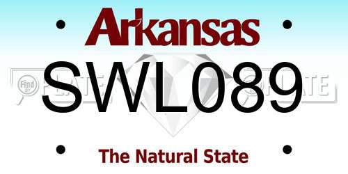 SWL089 Arkansas License Plate