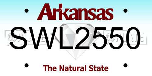 SWL2550 Arkansas License Plate