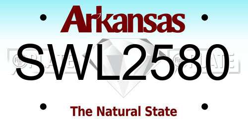 SWL2580 Arkansas License Plate