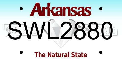 SWL2880 Arkansas License Plate