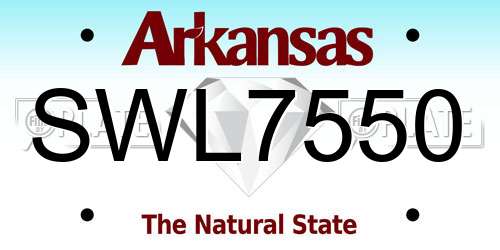 SWL7550 Arkansas License Plate