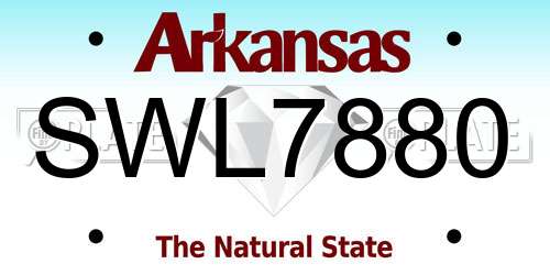 SWL7880 Arkansas License Plate