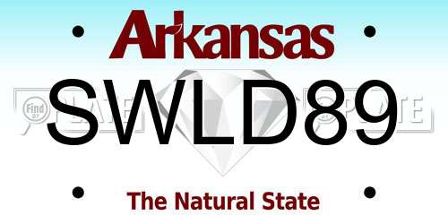 SWLD89 Arkansas License Plate