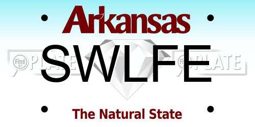 SWLFE Arkansas License Plate