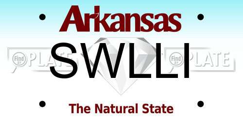 SWLLI Arkansas License Plate