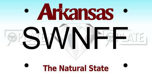 SWNFF Arkansas License Plate
