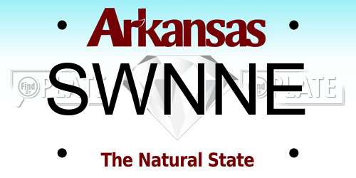 SWNNE Arkansas License Plate