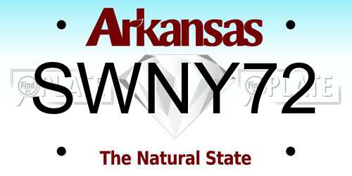 SWNY72 Arkansas License Plate