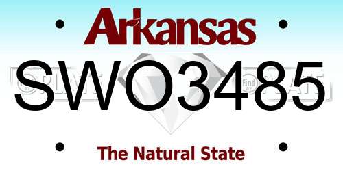 SWO3485 Arkansas License Plate
