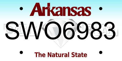 SWO6983 Arkansas License Plate
