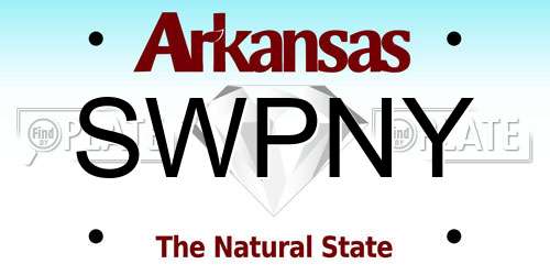 SWPNY Arkansas License Plate