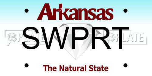 SWPRT Arkansas License Plate