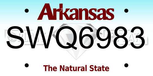 SWQ6983 Arkansas License Plate